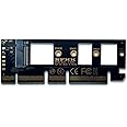 M.2 NVME (M-Key) SSD to PCIe 4.0 X16/X8/X4 Adapter Card for ITX PC Cases (Type A SSD Facing Down/Outwards)