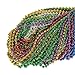 96-Piece Mardi Gras Bulk Bead Set Outfit Costume Wear, Games, Decoration, Party Favors - Red, Green, Yellow, Blue, Purple More