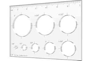ACCZIO Router Jig Template,Circle Router Inlay Templates Decorative Router and Decorative Templates for Woodworking