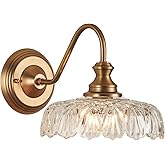 HDDFL Vintage Wall Scone Bedside Wall Lamp Matte Brass Bedroom Light Fixtures in Door Lighting Fixture for Living Room Hallwa