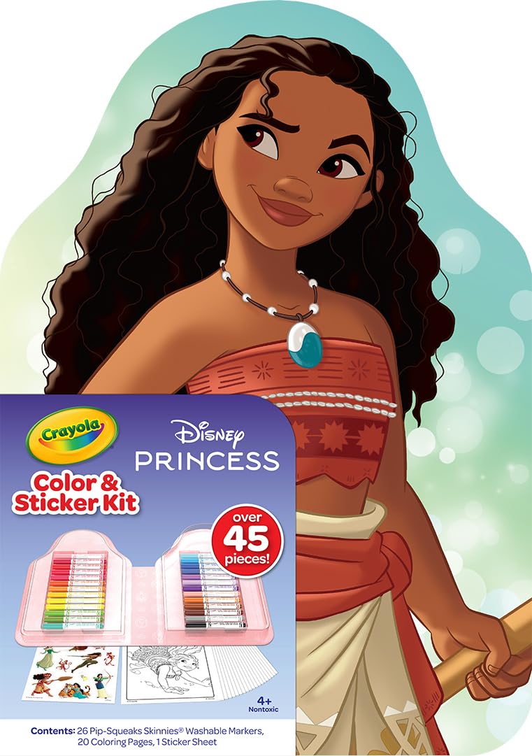 Photo 1 of Crayola Disney Princess Color & Activity Set, 20 Disney Princess Coloring Book Pages, Princess Stickers, Gift for Girls & Boys