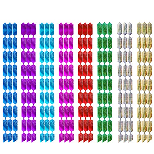 G.C 24 Pcs Glittering Pull Bows Gift Wrapping Ribbon Bows 8 Colors Laser Wrap Hamper Wrapping Loop Bows for Cars Christmas Weddings Birthday Party Bows for Gift Decorations
