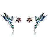 Sterling Silver Mushroom/Cherry/Chicken/Daisy/Horseshoe/Fish/Cat Stud Earrings Animal Jewelry for Women