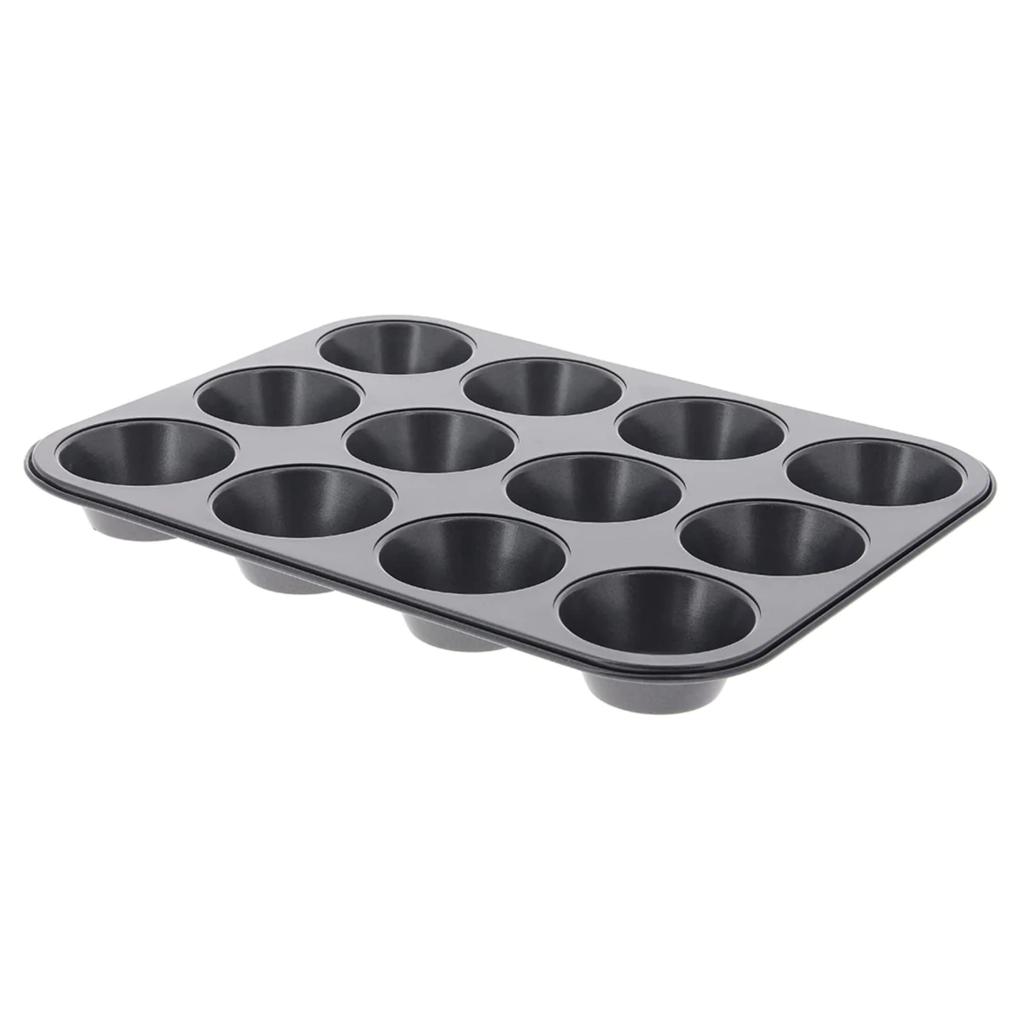 De Buyer 12-Cup Non-Stick Muffin Tin, Black