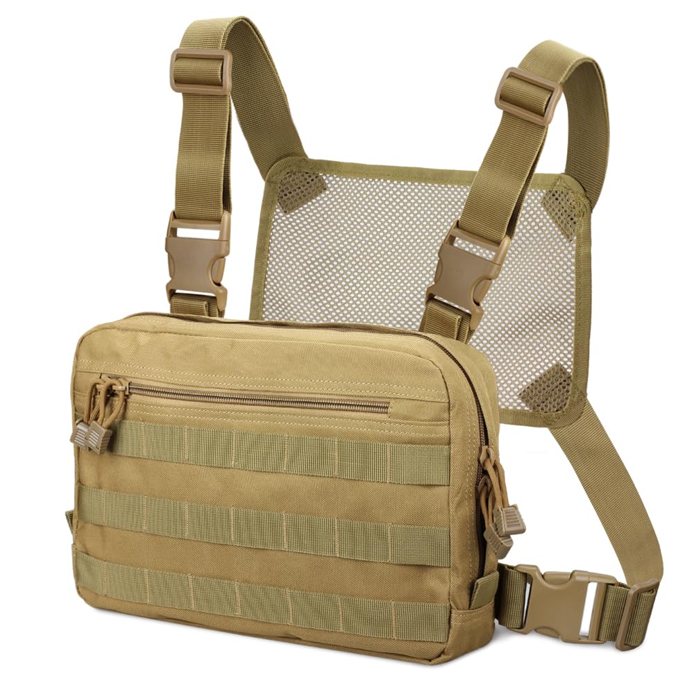 WYNEX Tactical Chest Rig Bag, Recon Kit Bags Combat EDC Front Pouch for Wargame