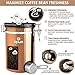 OPUX Coffee Canister | Stainless Steel Airtight Coffee Container with Scoop | Coffee Storage for Coffee Beans, Ground, Tea with Co2 Valve and Date Tracker | Coffee Jar (21 oz Copper)