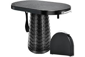 Outward Gear Small Collapsible Table and Stool Combo 2-in-1 Dual Usage As Stool or Table Portable for Travel Camping Picnic BBQ Party