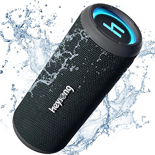 HEYSONG Waterproof Bluetooth Speaker, Shower Portable Wireless Outdoor  Speakers with 20W Loud Stereo Sound, Go