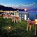 Holiday Styling String Light Poles for Outdoors (1 x 9ft) Push Down Middle to Stay Strong Straight and Sturdy with LED Hanging Solar Bulbs for House Garden Cafe Wedding Party