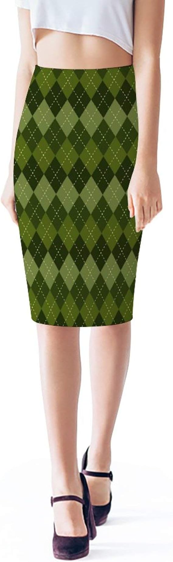 ヒップスカート タイトスカート 緑 チェック柄 ロングスカート マキシスカート ボトムスカジュアル 無地 ビジネス 通勤 人気 おしゃれ スリット 膝丈 レディース S Xxl スカート 通販 Amazon