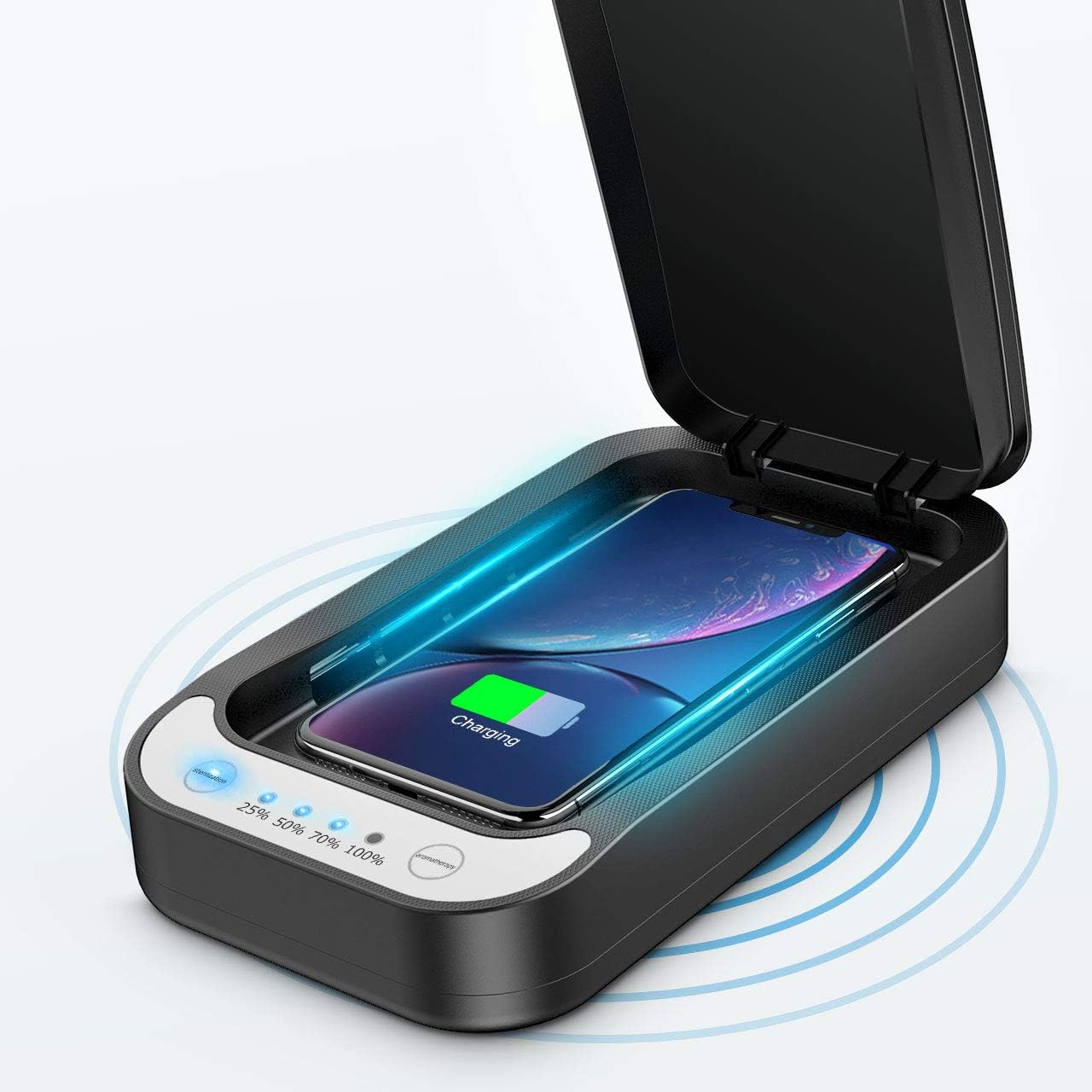 Cell Phone sanitizer with Wireless Charger Purple