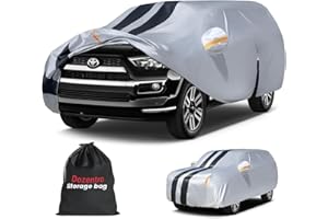 DOZENTRO 10 Layers Sedan Car Cover Custom Fit for Toyota 4Runner(2002-2025), 100% Waterproof All Weather for Automobiles, Gift with Towel, Heavy Duty Car Covers for Rain Sun UV Protection with Door Zipper.