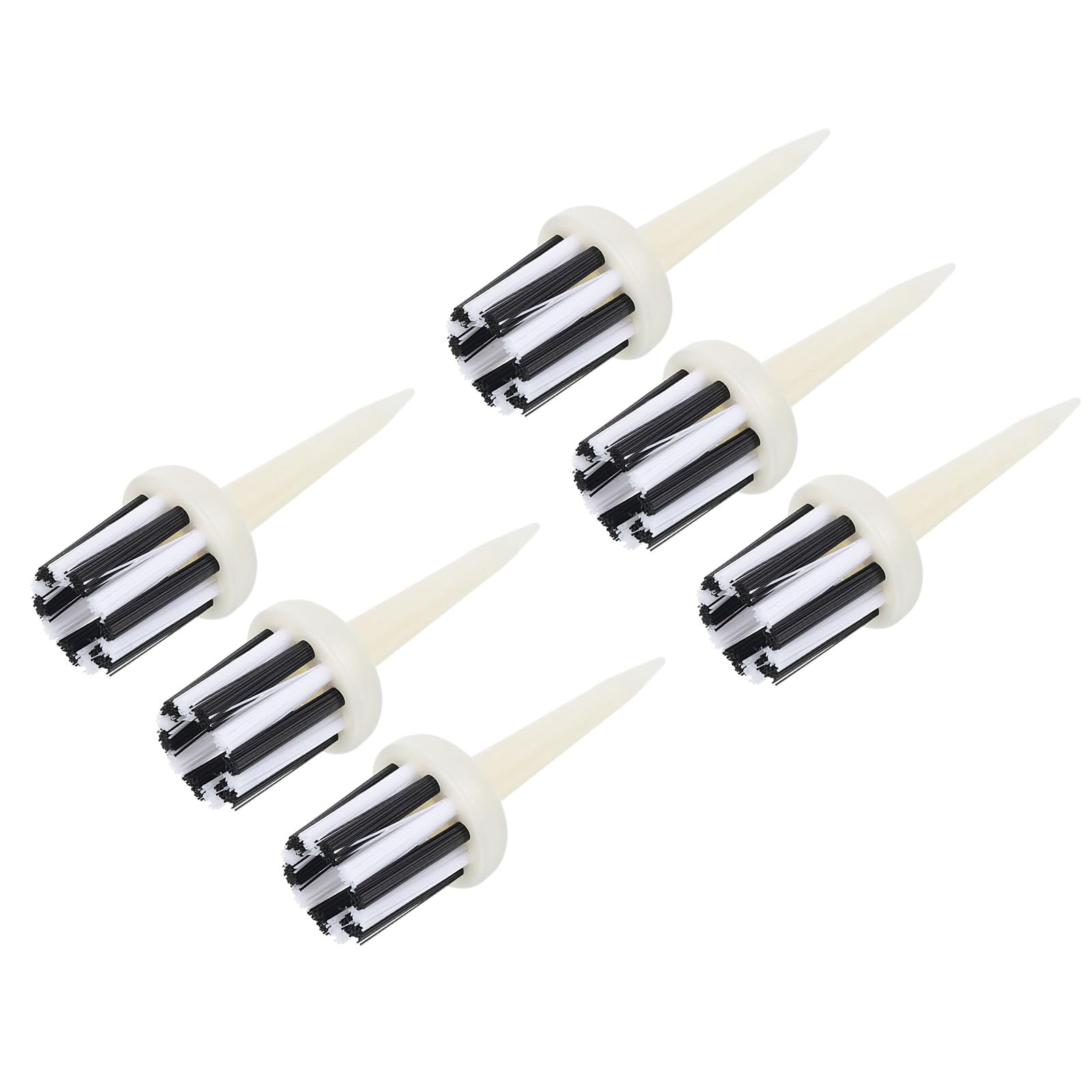 PATIKIL Golf Tee Brush Top 2.2 Inch, 6 Pack Unbreakable Plastic Golfing Tees Low Friction Resistance for Men and Women, White