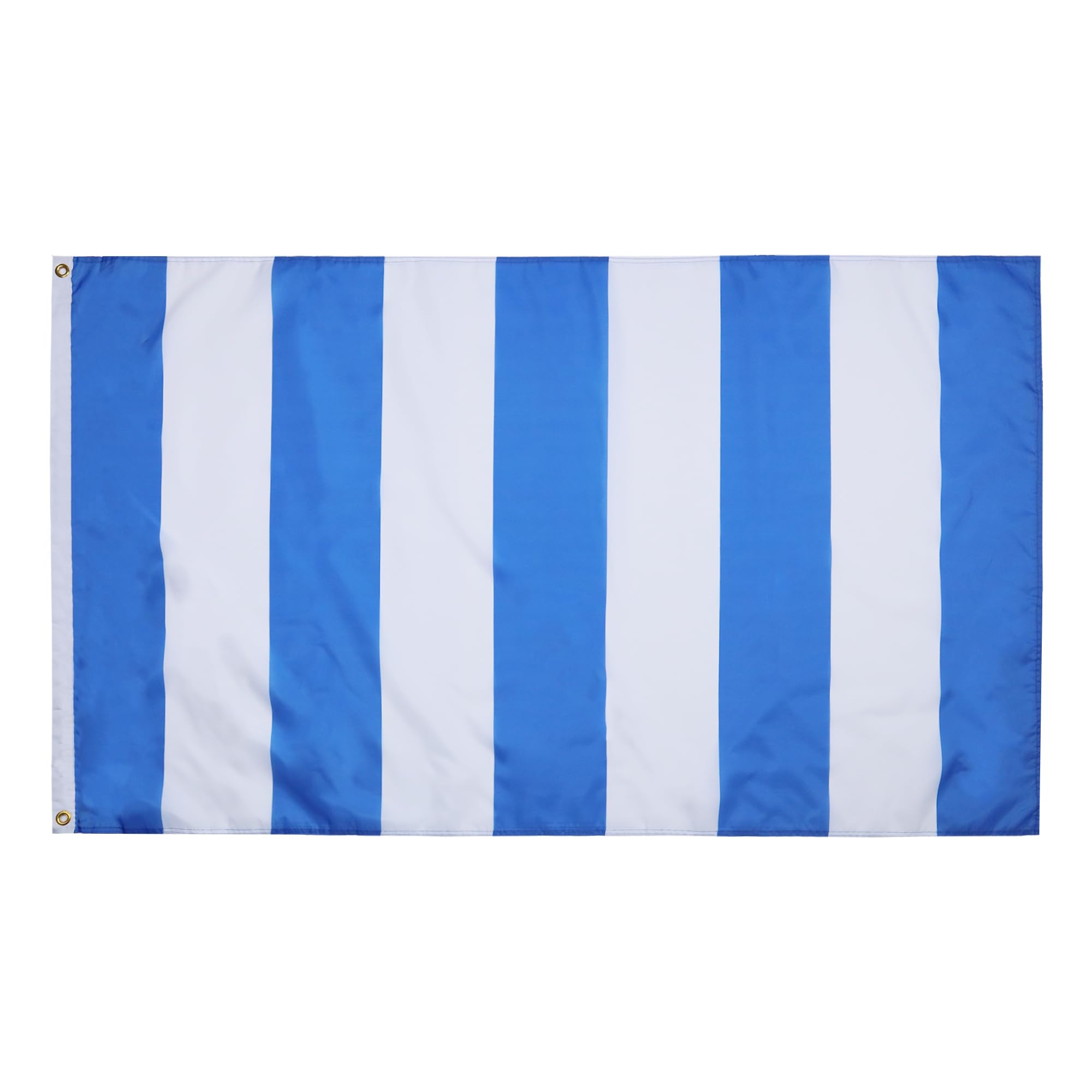 AZ FLAG - Blue And White Striped Flag - 2x3 Ft- 100D Polyester Blue And White Banner with Two Metal Grommets - Fade Resistant - Vivid Colors - 2' x 3' Feet - 90x60 Cm