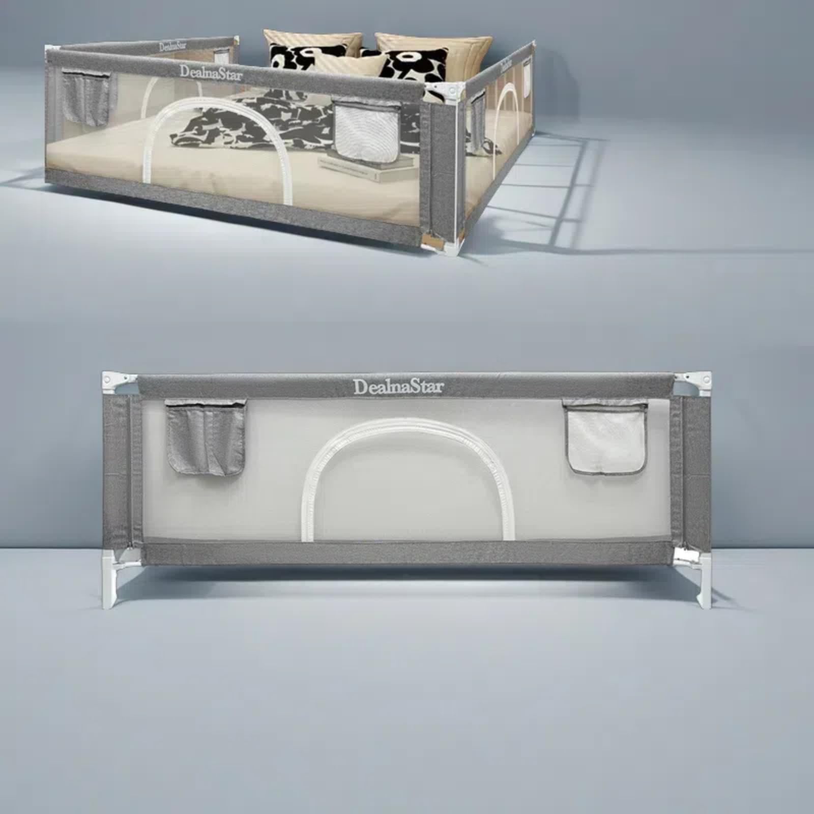 DEALNASTAR Bed Rail for Toddlers and Kids, 80" Adjustable Safety Bed Guard with 28 Height Gears,Universal Bedside Rail Fit Twin/Full/Queen/King/Cal King Mattresses.