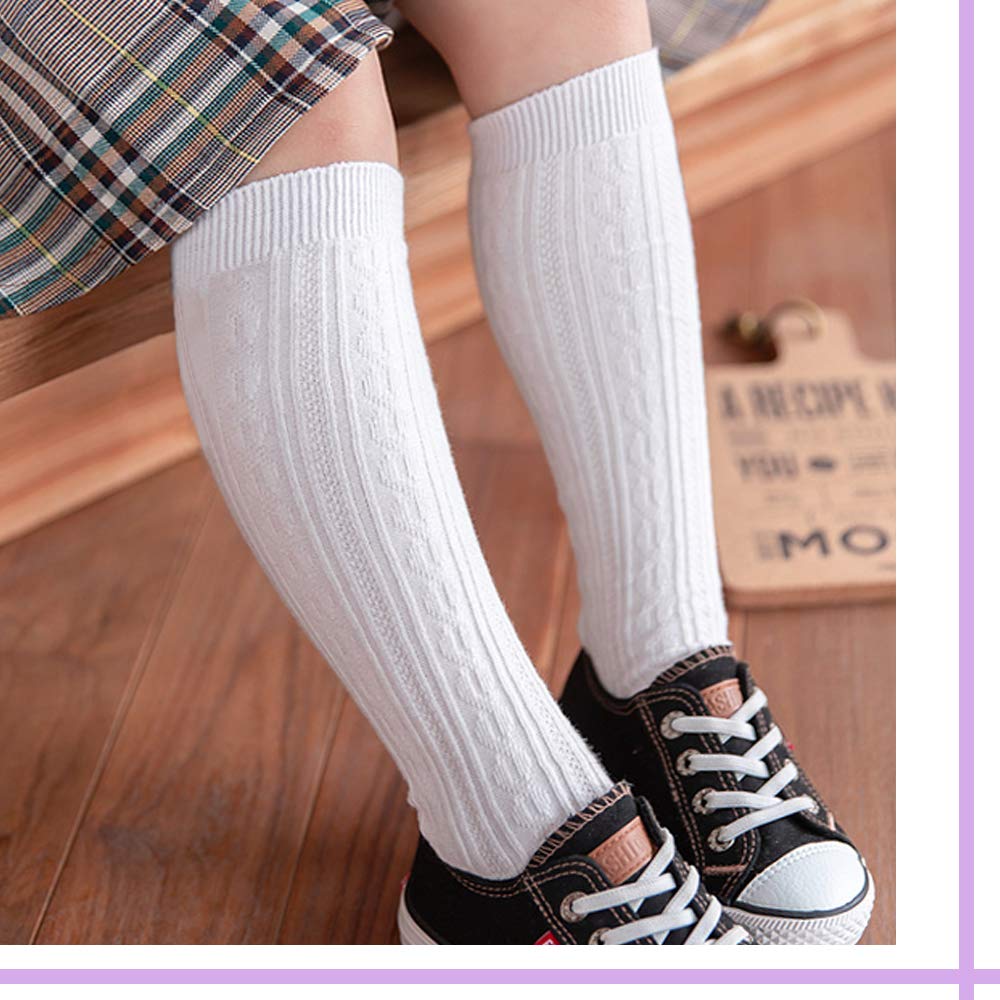 CozyWay Baby Knee High Socks Non Slip Unisex 3/5 Pack Toddlers Anti-Skid Long Stockings Boys Girls School Uniform Leggings (Assorted 5 Pack, M (1-2T))
