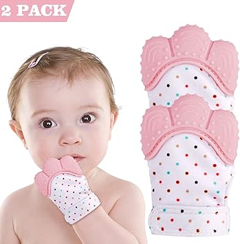 silicone teething mitten