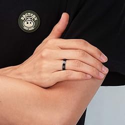 King Will Men 4mm Black Matte Brushed Stainless