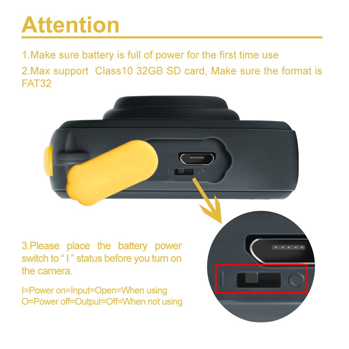 Prograce [Upgraded] Kids Camera Waterproof Action Video Digital Camera 1080 HD Camcorder for Boys Girls Toys Gifts Build-in Game(Yellow)