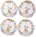 Xia Home Fashions Spring Chicks Embroidered Cutwork Round Easter Doilies, 12-Inch, Set of 4