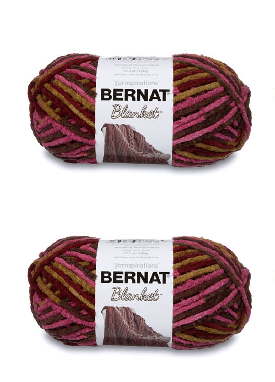 Photo 1 of Bernat Blanket Plum Chutney Yarn - 2 Pack of 300g/10.5oz - Polyester - 6 Super Bulky - 220 Yards - Knitting/Crochet
