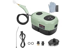 STRCEAT Steam Cleaner,2500W High Pressure Pressurized Steam Cleaner,Portable Steam Cleaning Machine,10S Fast Heating,with 3 Brush Heads (Green)