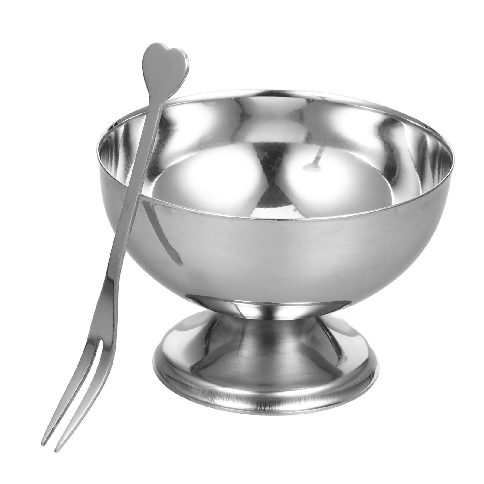 Stainless Steel Dessert Cup - Reusable Ice Cream Bowl for Salad, Pudding and Fruit - Elegant Kitchen Serving Dish, 9.2Cm