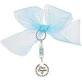 PLIGREAT Something Blue Gift for Bride, Blue Pendant Bridal Bouquet Charm Memorial Bouquet Charm Pin for Bride Wedding, Bridal Shower Gift from Mom Sister