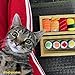 munchiecat Sushi Toys for Cats, Kittens Catnip Toy Crinkle Paper Bells Rattle Set in Bento Style Box, Maki and Nigiri (8-pc)