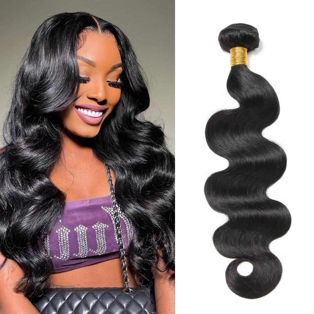 TOOCCI 10A Body Wave 1 Bundle Brazilian Virgin Human Hair Bundles 100% Unprocessed Virgin Hair Single Bundles Body Wave Weave(14 inch)