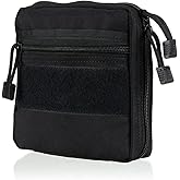 HOUSON Multifunctional Tactical Belt Bag, Black Nylon Molle Pouch for Outdoor Activities