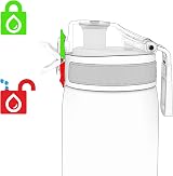 Ion8 Kids Water Bottle 350 ml Navy Blue Leak Proof Easy Open Dishwasher Safe view 4
