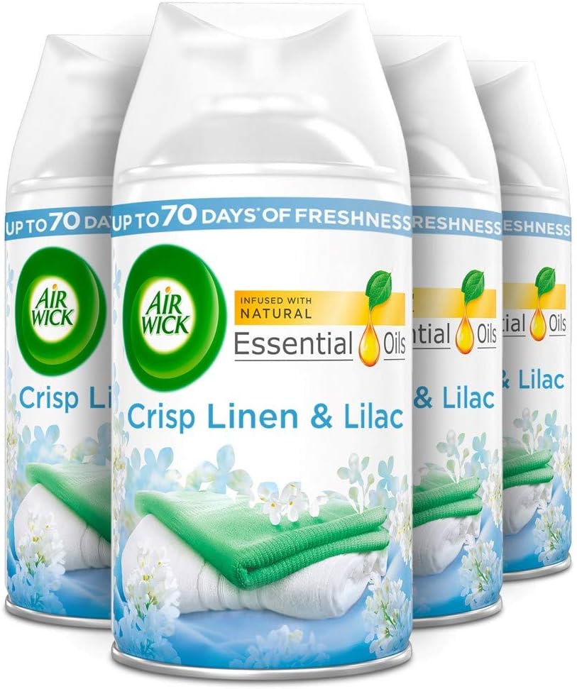 Air Wick Freshmatic Max Air Freshener Refill 250 ml Crisp Linen Lilac Pack of 4