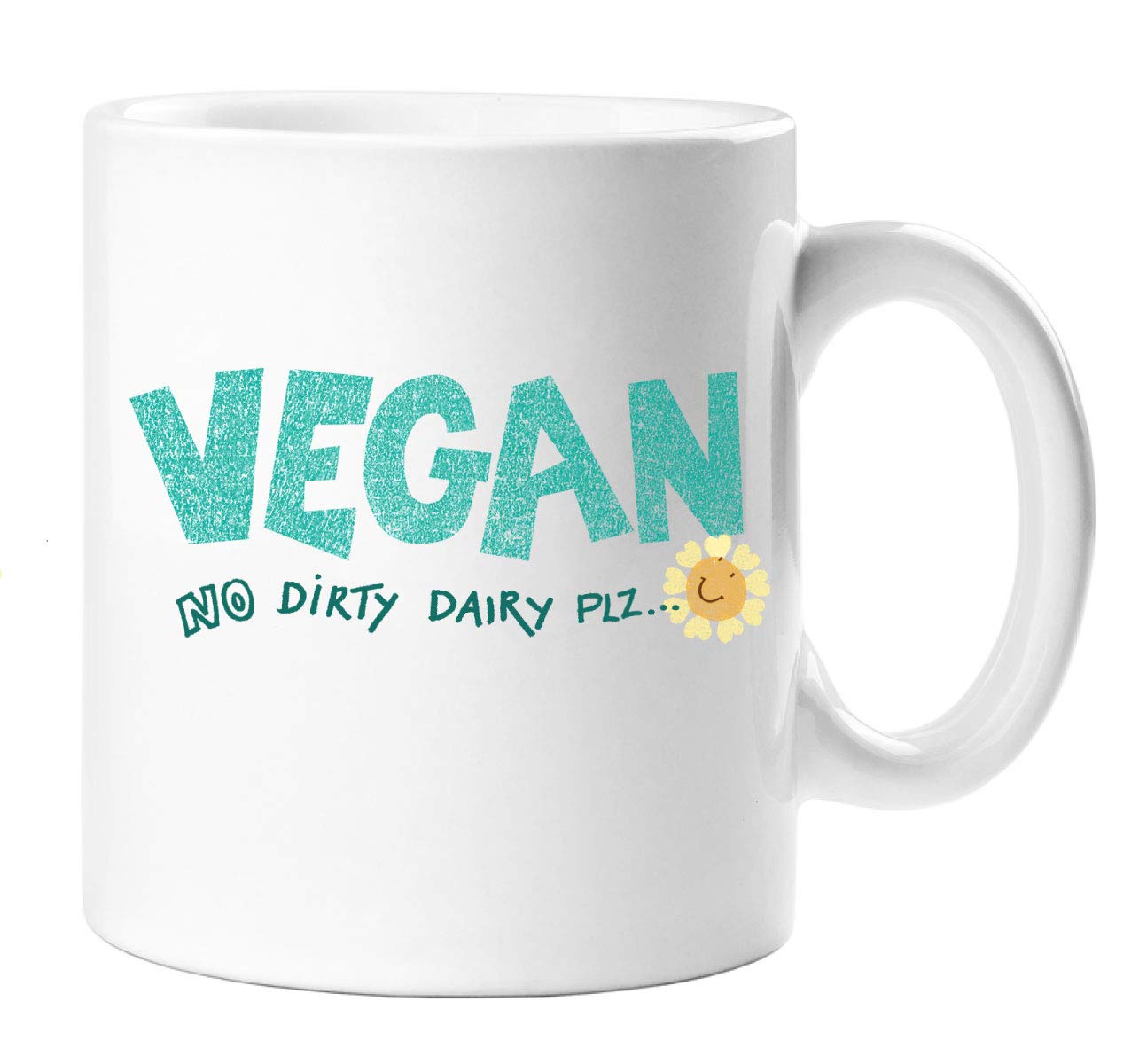 60 Second Makeover Limited Vegan Mug No Dirty Dairy Vegetarian Veganism Quote Friend Mum