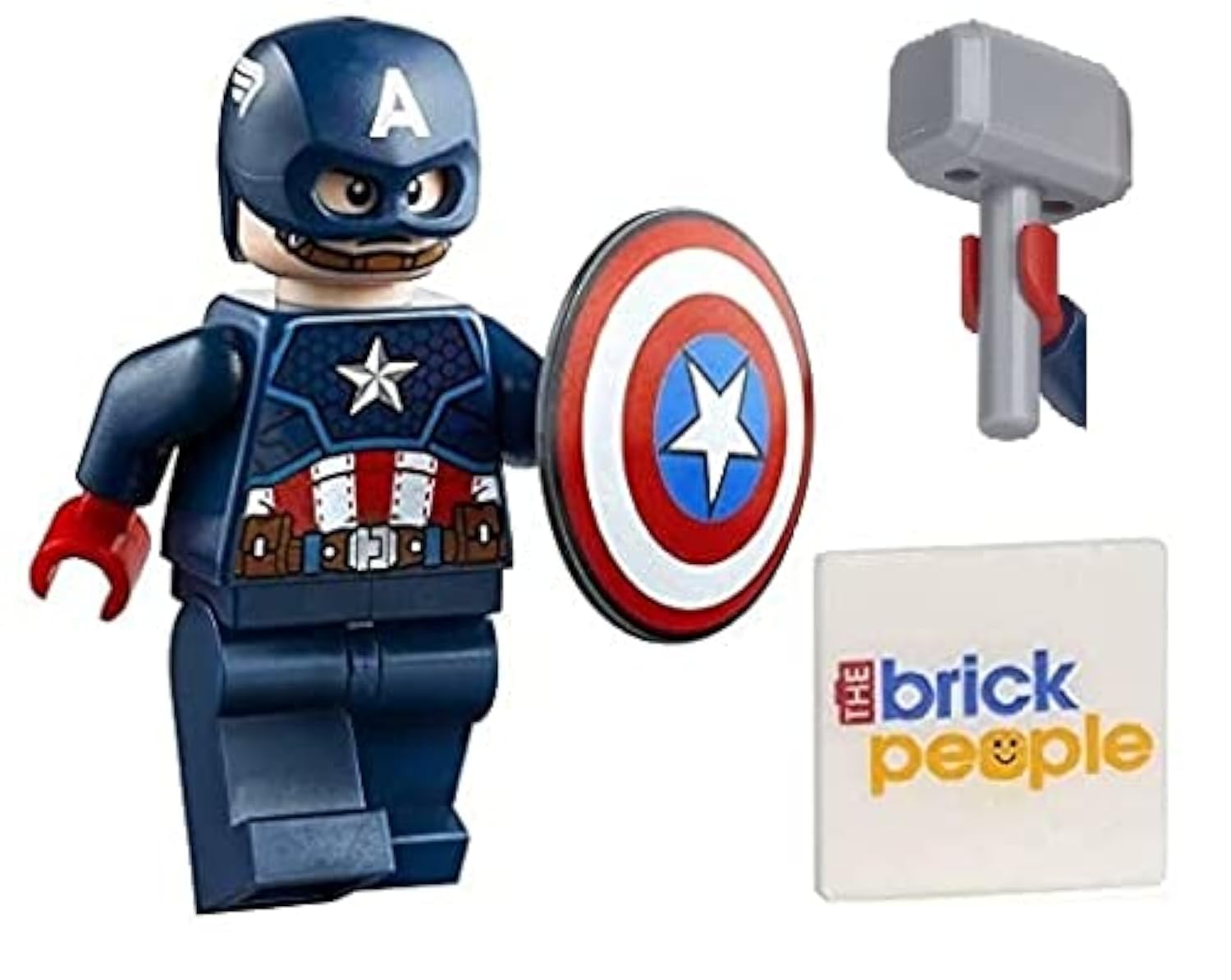LEGO Superheroes: Captain America Minifigure with Shield and Mjolnir — image 1