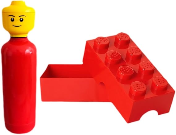 LEGO Lunch Kit Bundle con caja de almuerzo y botella de agua: Amazon.es: Hogar