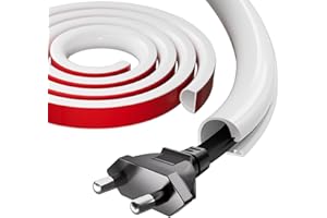 Cord Hider,39 inch/1 Meters Wire Cable Hider Raceway Kit for 1 Cable,Flexible Silicone Material Hiding Wall Mount TV Powers C