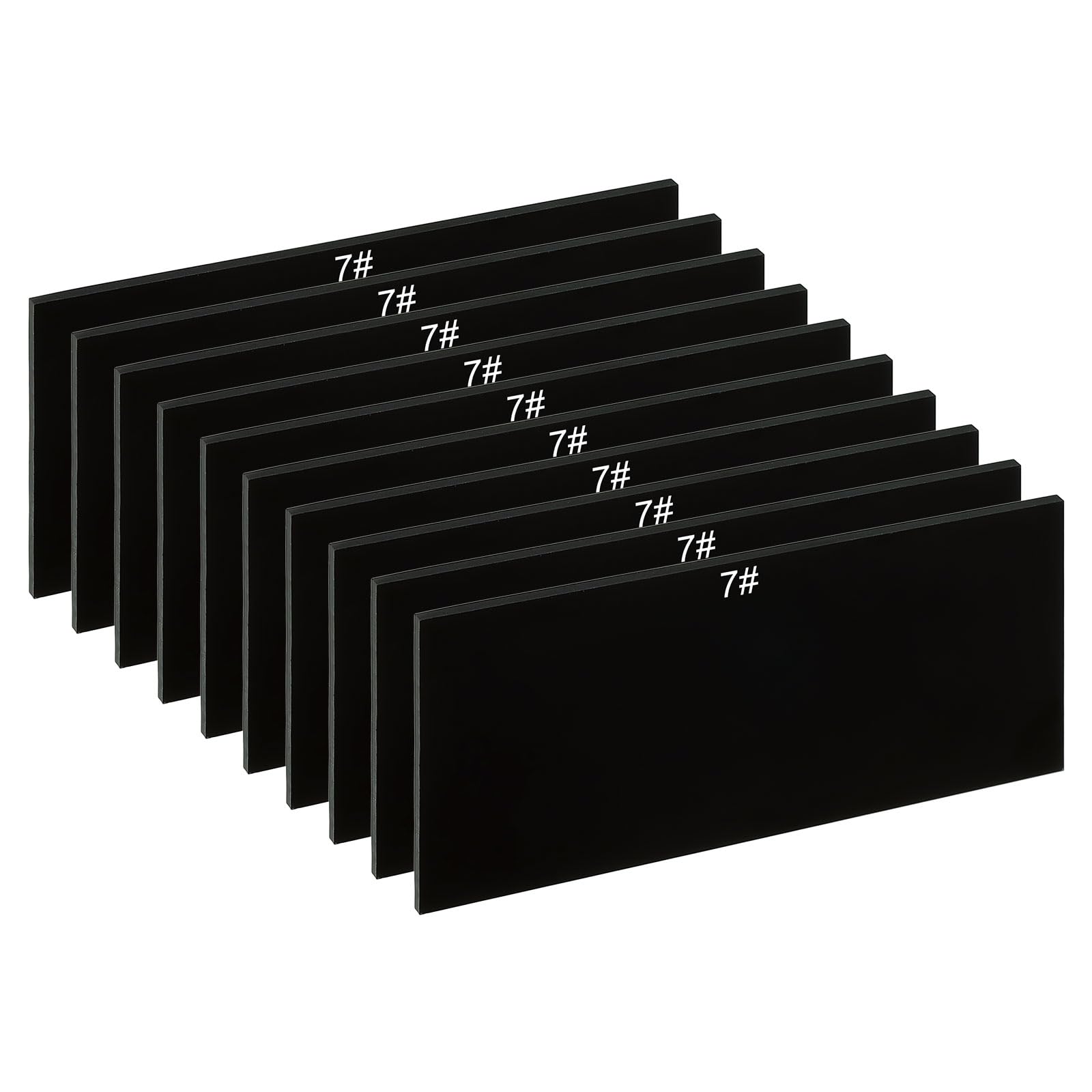 PATIKIL Welding Len Shade 7 Glass 4-1/4"x 2", 10 Pack Hardened Glass Black Darkening Filter Plates Covers Replacement for Weld Helmet Hood