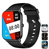 FATONIO Smart Watch for Men Women Answer/Make Calls and Message Reminder Fitness Watch 1.85 HD Touch Screen 100+ Sports Modes/Heart Rate/Sleep Monitor Activity Trackers for iOS/AndroidBlack