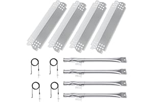 GRIMATE Grill Replacement for Nexgrill 4 Burner - Grill Parts for 720-0830H, 720-0830D, 720-0783E, 720-0830A Gas Grill, Grill Burner, Heat Plates Ignitors Kit,4 Packs