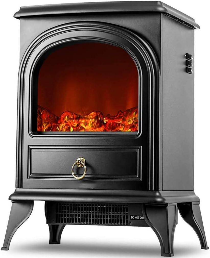 MISTLI Portable Electric Fireplace Realistic Flame Effect Heater Stove 700W/1350W,Constant Temperature Setting