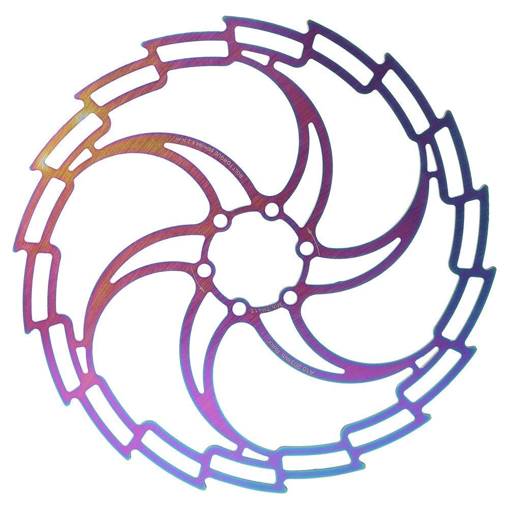 Bike Six Bolts Disc Brake Rotor Hollow Ultralight Disc Brake Bicycle Accessory(203mm)