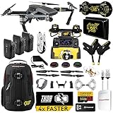 DJI Mavic PRO MaXX Mod Long Range Kit w/ Thor Charger, Carbon Fiber Blades, Backpack, Custom Bracket + Mount, 3 Batteries, Lens Filters &amp; More