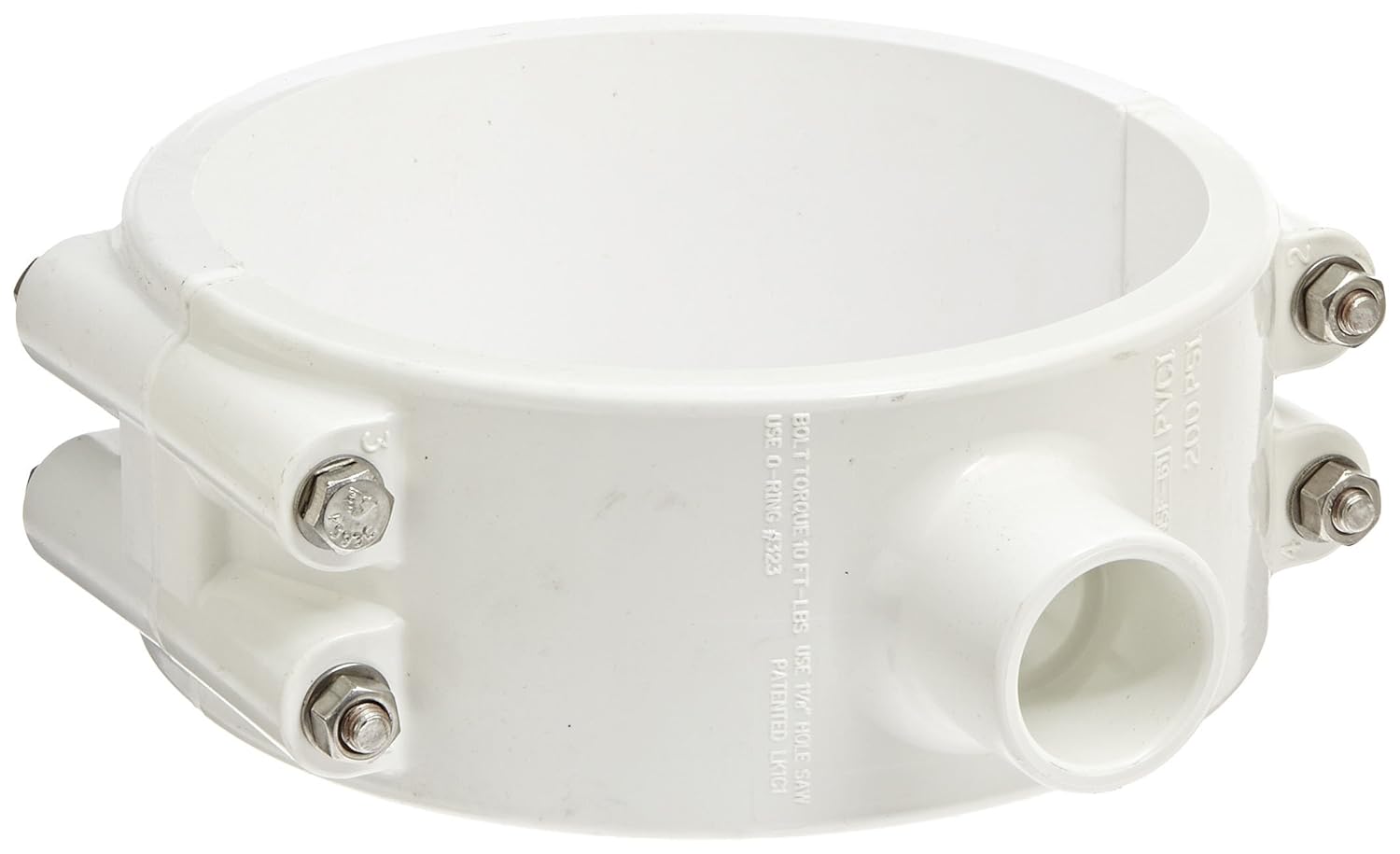 Spears 466SE Series PVC ClampOn Saddle with EPDM ORing, SS Bolt