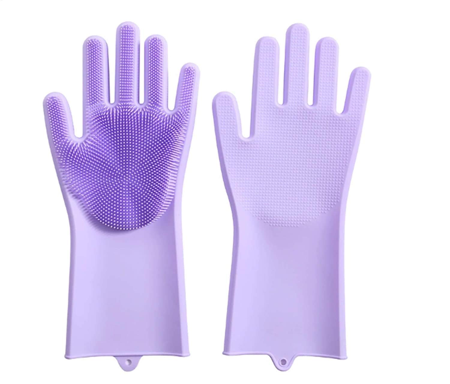 Jolly Gloves Magic Dishwashing Gloves with Scrubber, Silicone Cleaning