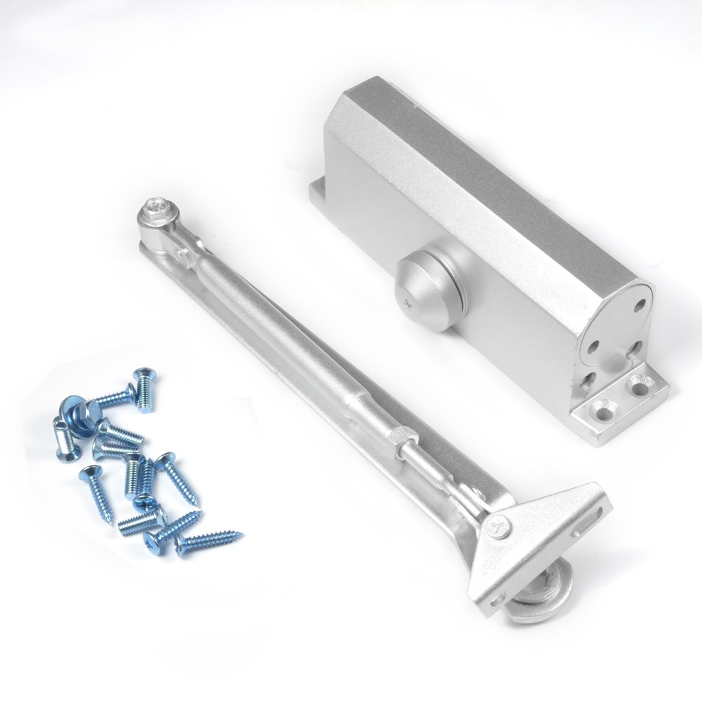 Alvinlite Automatic Door Closer Hydraulic Retaining Door Closer for One-way Opening for Residential and Commercial Use