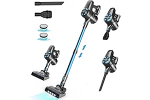 UML0 N3S Cordless Vacuum Cleaner, 6-in-1 Lightweight Stick Vacuum with Powerful Suction, 2200mAh Battery, 40 Mins Max Runtime, Rechargeable Vacuum Cleaners for Home, Hardwood Floor, Carpet, Pet Hair