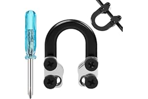 ARCHEREST Archery Compound Bow D Loop - Metal U Nock D Ring with Screwdrivers Compound Bow Accessories for Shooting Hunting Installation