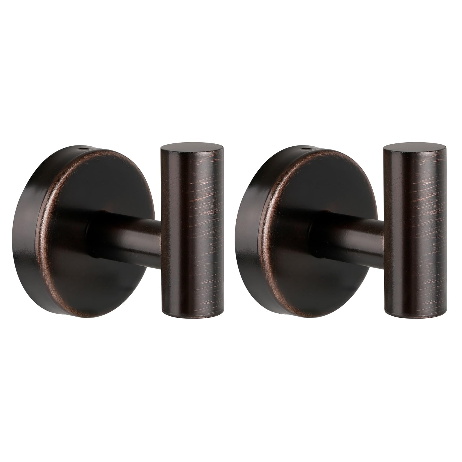 YUET 2 Pcs Bathroom Towel Hook,Screw in Metal Coat Hooks, Heavy Duty 10kg Capacity, Robe Hook SUS 304 Stainless Steel Door Hanger Towel Robe Clothes Closet Sponges Holder for Bathroom Hotel (Bronze)