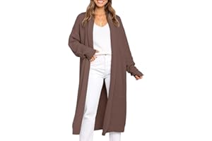 LILLUSORY Long Cardigan Sweaters for Women Fall Trendy Oversized Open Front Winter Coat